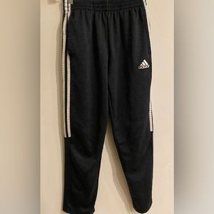 Children’s Adidas black and white sweatpants joggers size medium 10-12 unisex